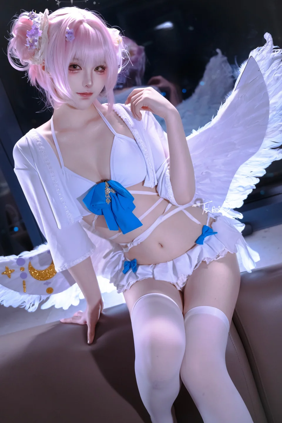 Tsuki_月隐 - 圣园未花 [16P-134MB] tg@simisebaisi 【丝足阁】006.webp